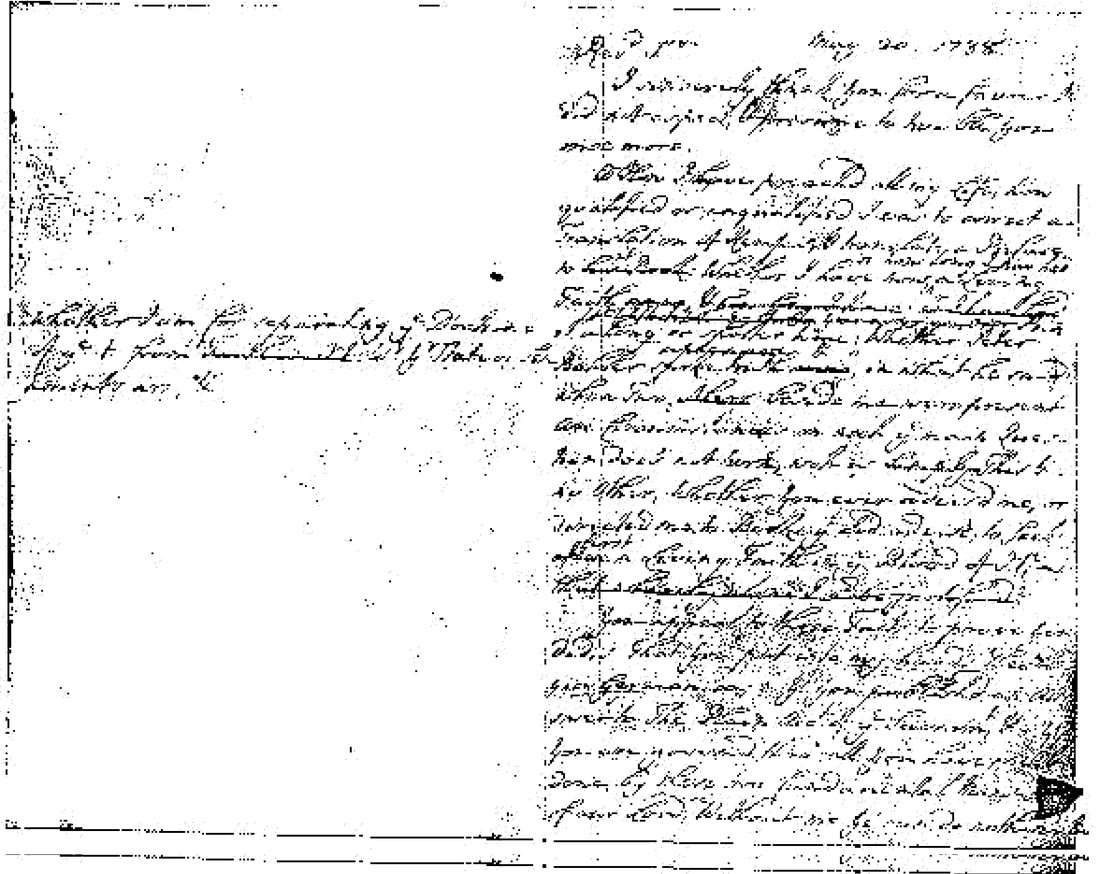 Facsimile of the first page of a letter from John Wesley to William Law, May 1738, reproduced from the original manuscript