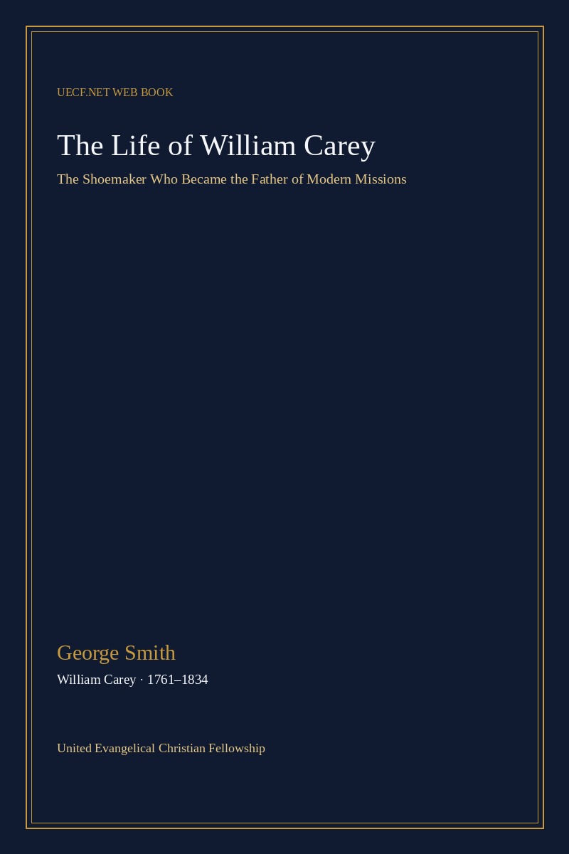Cover of The Life of William Carey by George Smith